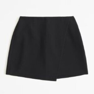 Abercrombie & Fitch Black Scarlett Wrap Mini Skort